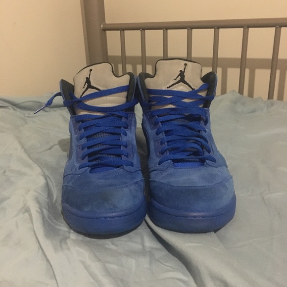 Jordan 5 Blue Suede - Picture 2 of 4